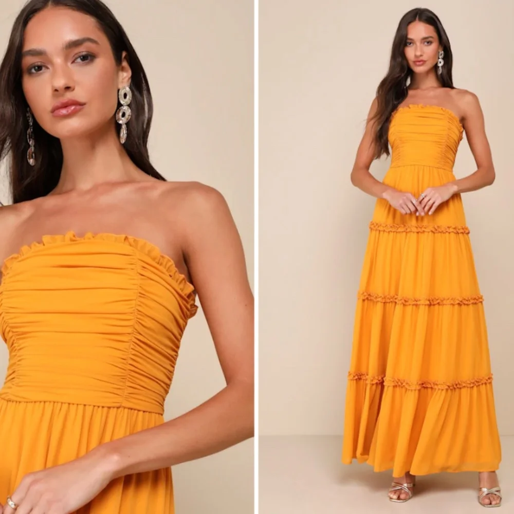 LULUS Chic Casual Brunch Beach Resort Boho Vacation Flowy Maxi Dress